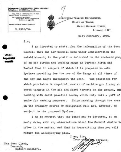 Burgh correspondence bombing range