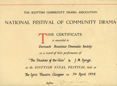 National Festival of Community Drama Certificate