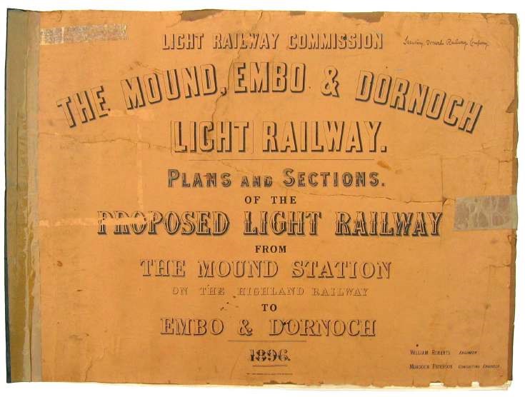 Proposed railway route from the Mound to Dornoch