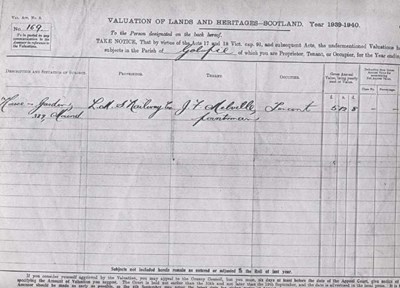 Valuation of pointsman's house at the Mound