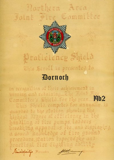 Proficiency Shield Scroll 1962
