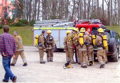 Fire Brigade training at Dunrobin Castle