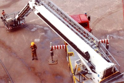 Fire Brigade training at Dunrobin - extension ladder