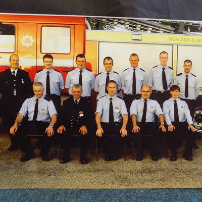 Group photograph of Dornoch Fire Brigade c 2000