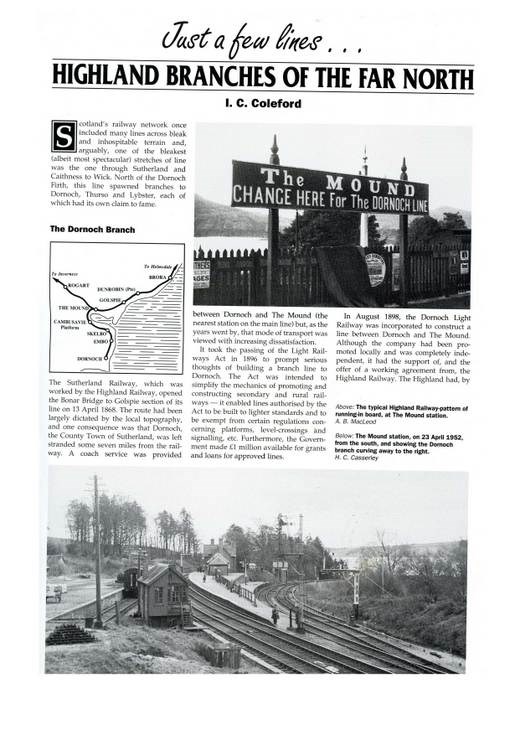 Railway magazine extract