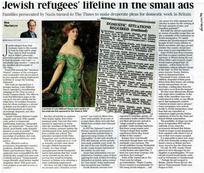 'Jewish refugees lifeline in the small ads'