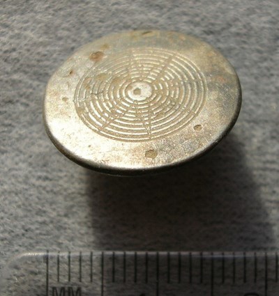 Metal button found at Burghfield
