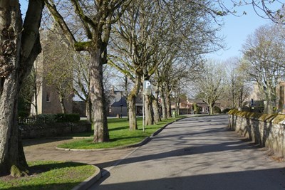 ‘Lock-down’ - Cathedral roadway adjacent to the Green