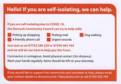 'Lock-down' - Community Council support