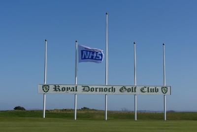 Royal Dornoch Golf Club marks its support for the NHS