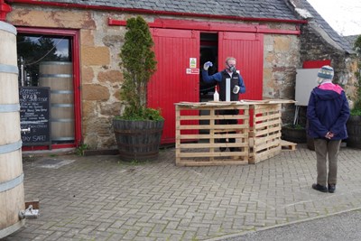 Gin Distillery production of hand-gel