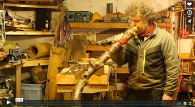 Film of Henry Fosbrooke playing his Didgeridoo