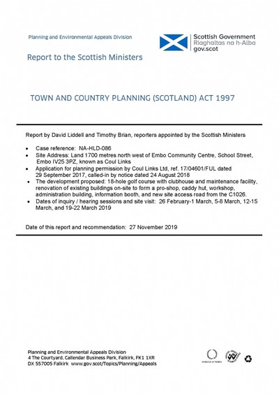 Coul Links Inquiry Report 2019