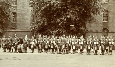 5th Seaforth Highlanders on parade