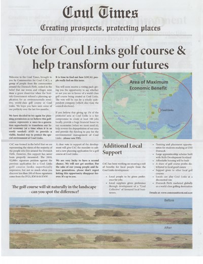 Coul Times - Creating prospects, protecting places