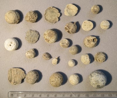 Collection of musket balls