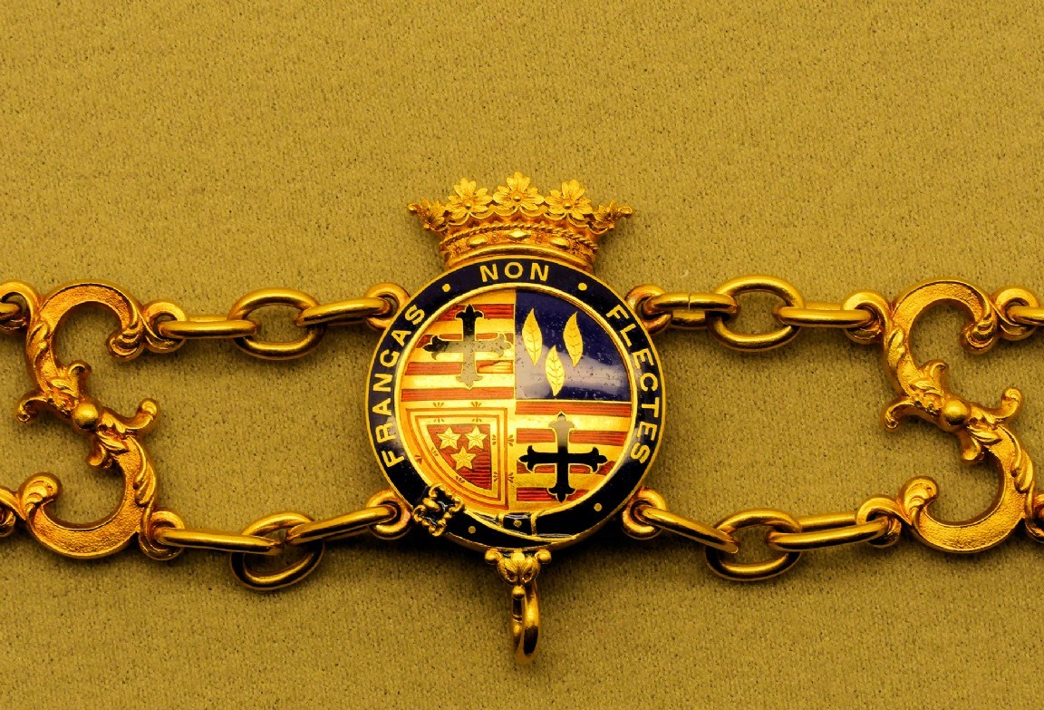 Dornoch Burgh Ceremonial Regalia - Central enamelled crest