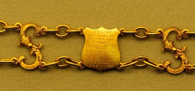 Dornoch Burgh Ceremonial Regalia -  4th engraved shield of Chain of Office