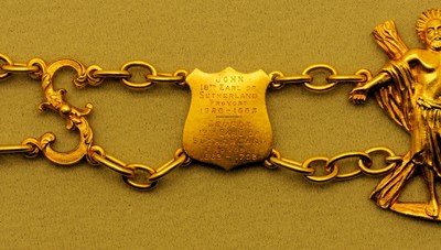 Dornoch Burgh Ceremonial Regalia -  5th engraved shield of Chain of Office