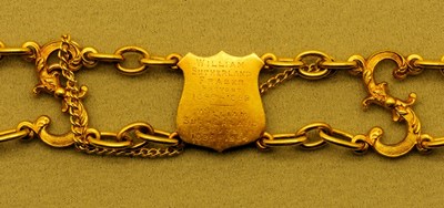 Dornoch Burgh Ceremonial Regalia – 8th engraved shield of Chain of Office