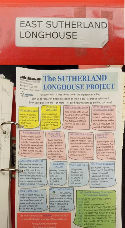 Lever arch file with records of Sutherland Longhouse Project