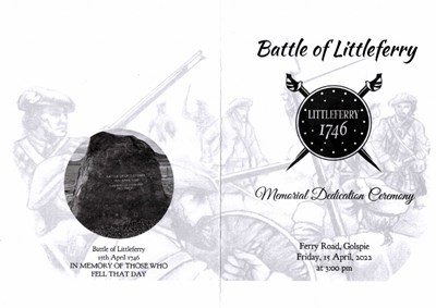 Battle of Littleferry, 1746 - Memorial Dedication Ceremony