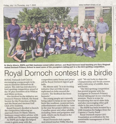 Royal Dornoch contest is a birdie 2022