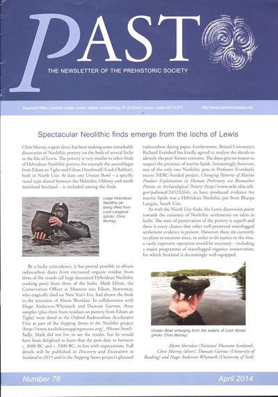 'Spectacular Neolithic finds emerge from the lochs of Lewis'