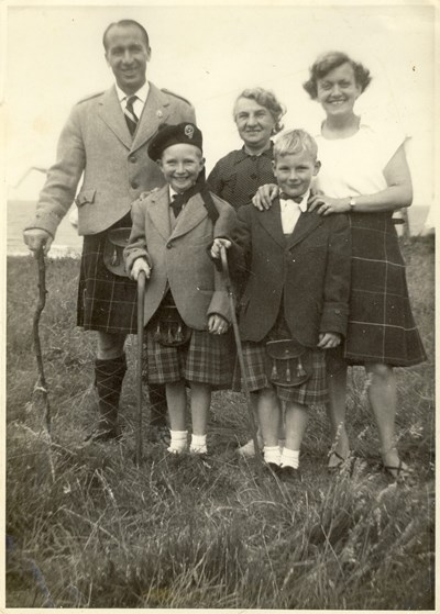 Group photograph of Button family members c 1954