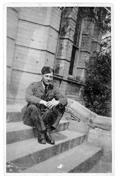 George England in RAF uniform in Tain