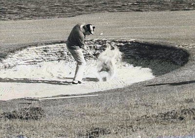 Jimmy Millar playing out of a bunker