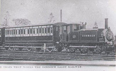 Train that works the Dornoch Light Railway