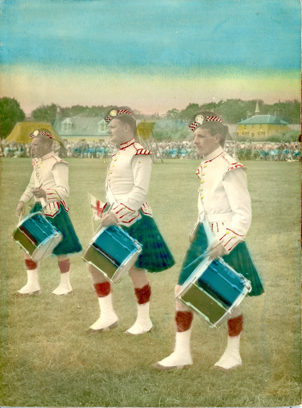 Members of Dornoch Pipe Band