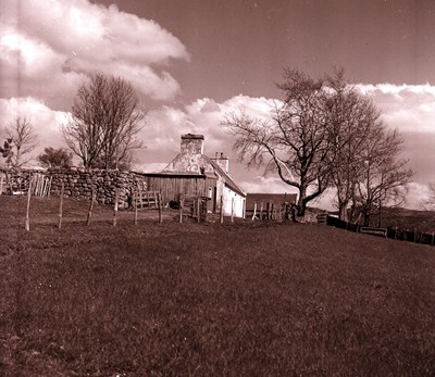 Scenic view of croft house