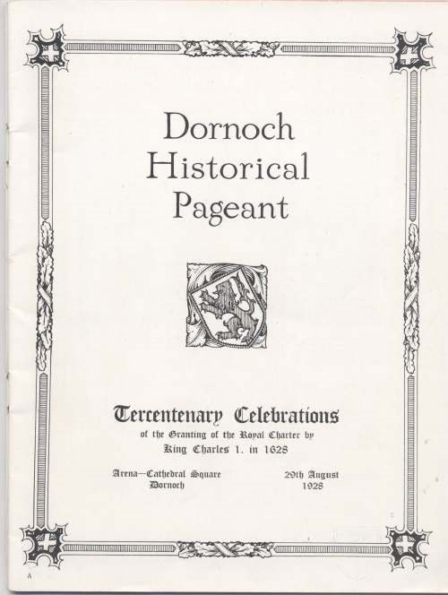 Programme for Dornoch pageant 1928