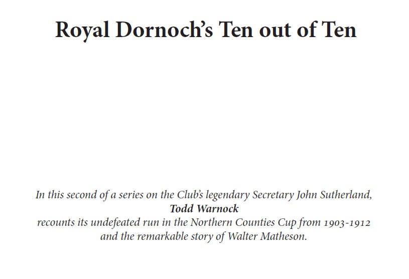 Royal Dornoch's 10 out of 10