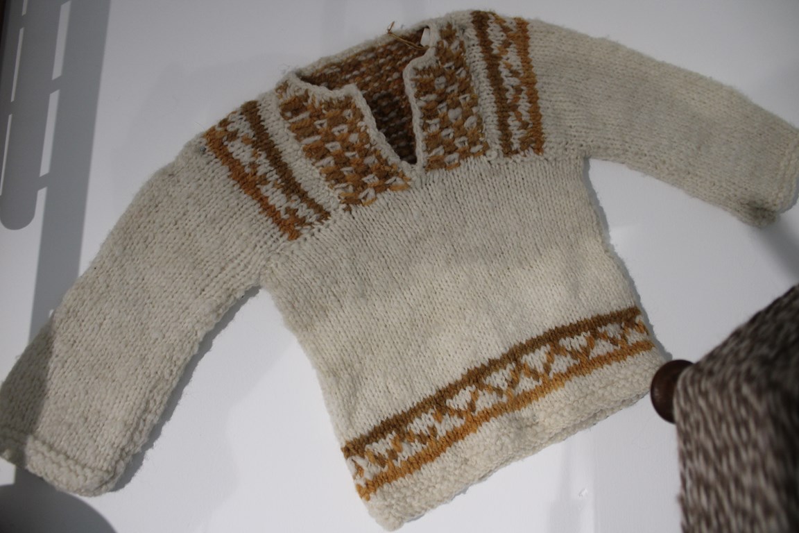 Hand spun woollen knitted child's pullover