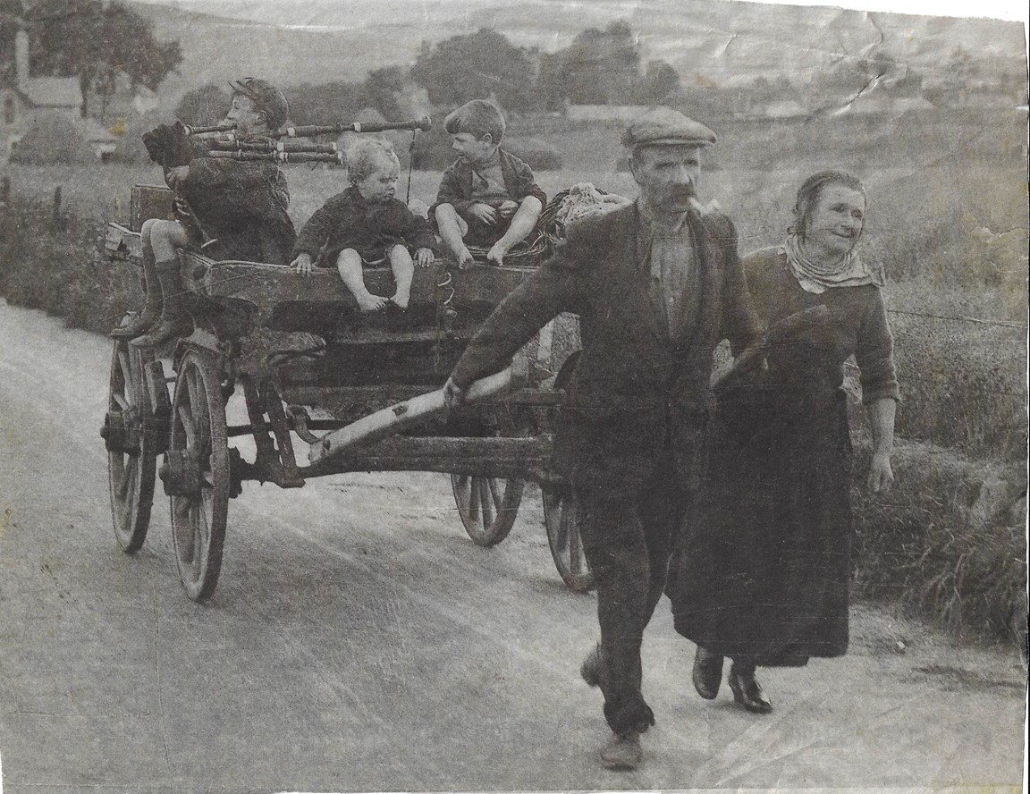 Newspaper clipping of a traveller community family