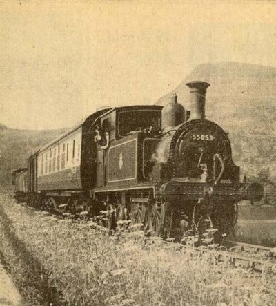 Locomotive 55053 crossing the Mound