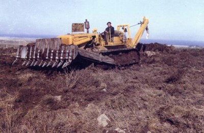 Photograph of Caterpillar tractor used for land reclaimation