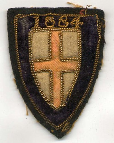 Embroidered badge - Robert Mackay 1884