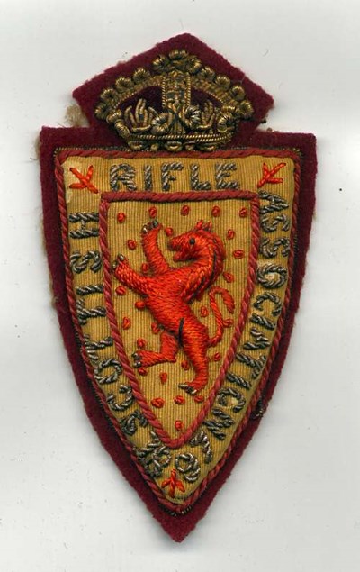 Scottish Rifle Association badge - Robert Mackay