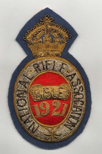 National Rifle Association ~ Bisley badge - Robert Mackay 1921
