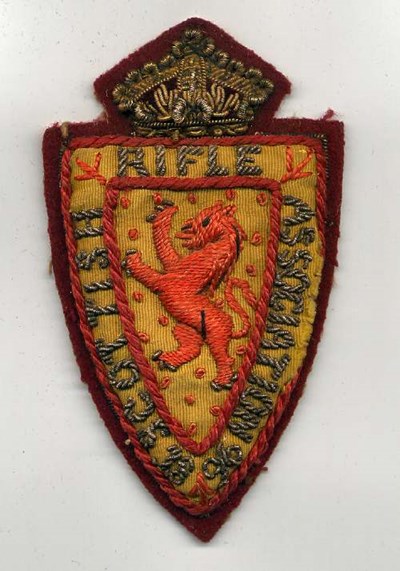 Scottish Rifle Association badge - Robert Mackay