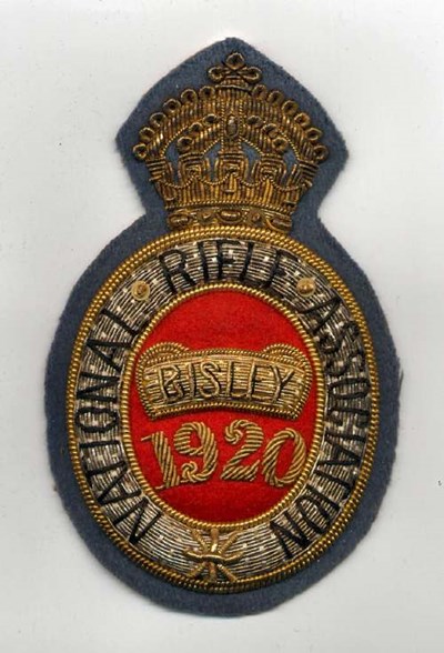 National Rifle Association ~ Bisley badge - Robert Mackay 1920