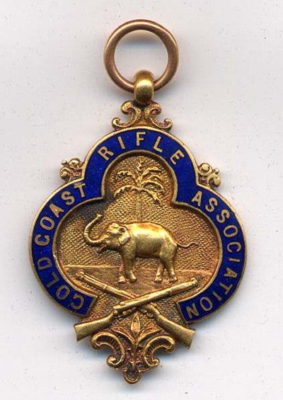 Gold Coast Rifle Association medal - Robert Mackay 1926/7