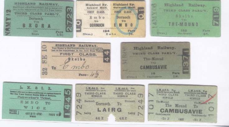 Highland and LMS Railway Tickets