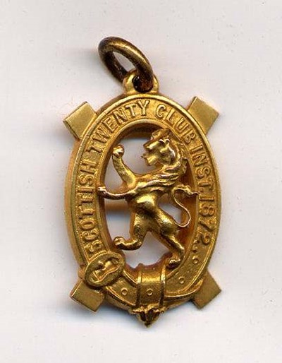 Scottish Twenty Club medal - Robert Mackay 1889/90