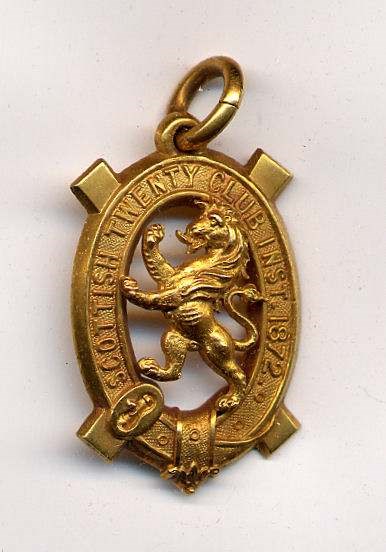 Scottish Twenty Club medal - Robert Mackay 1892/93