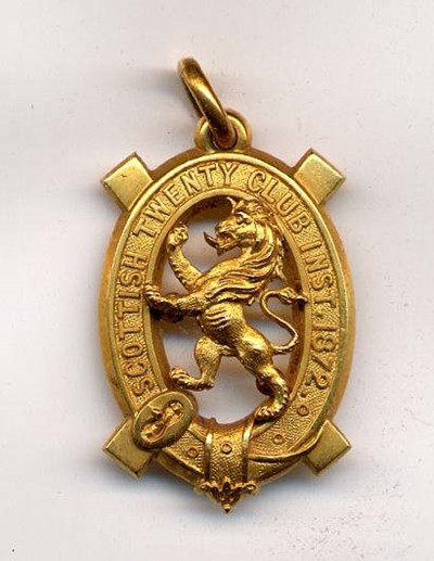 Scottish Twenty Club medal - Robert Mackay 1897/98